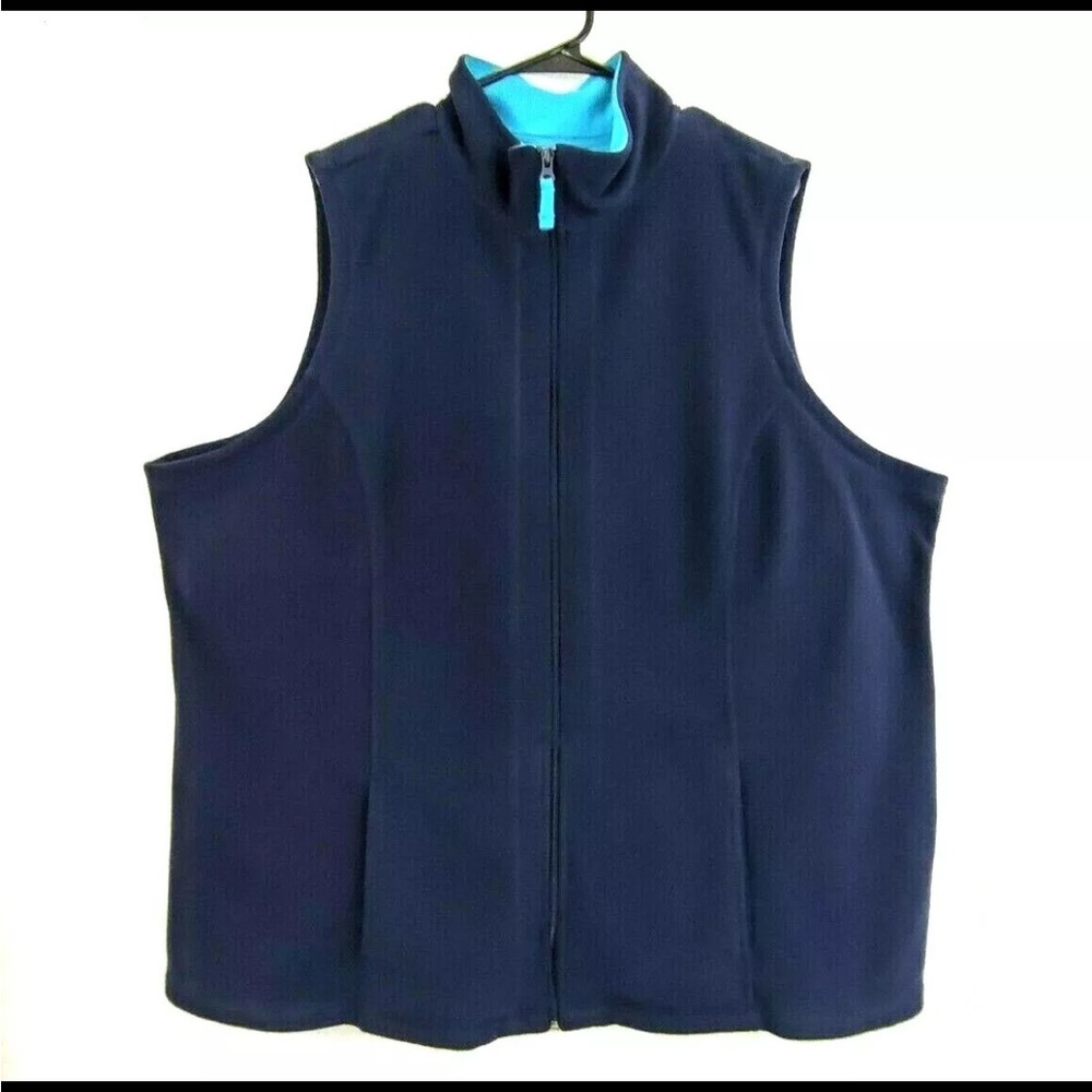 Laura Scott sz.1X Navy Blue Sleeveless Vest pre loved in guc